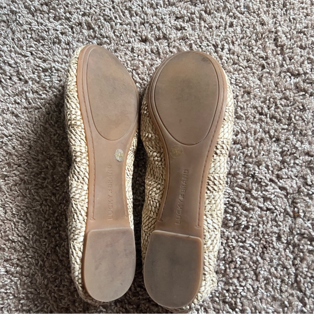 Lucky Brand Woven Straw Ballet Flats in Natural - Picture 8 of 8